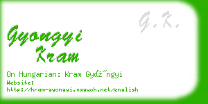 gyongyi kram business card